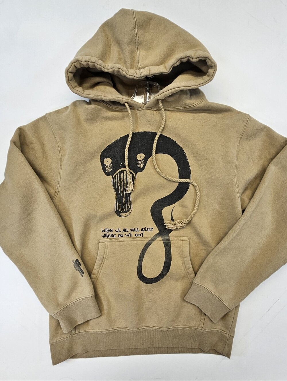 Billie Eilish When We Are All Asleep Y2K Hoodie Sweatshirt Pullover Brown Small